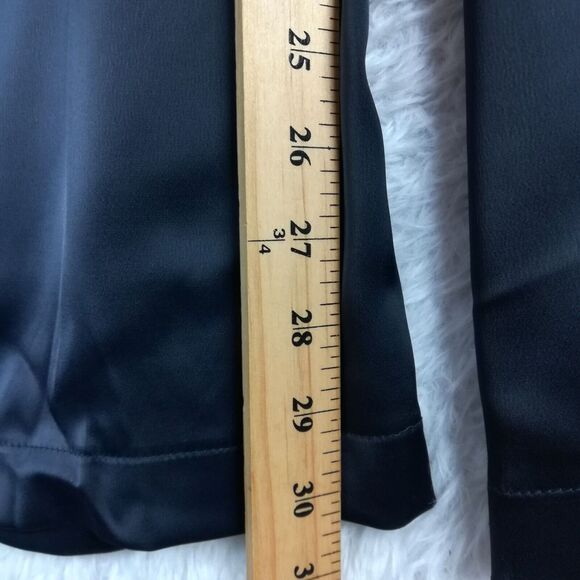 Rachel Zoe Womens Pants Wide Leg Parachute Navy Blue Bling Piping Lounge 8 - Picture 5 of 11